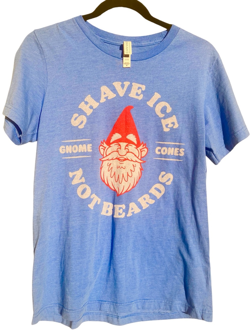 Funny Gnome Shave Ice T Shirt Bella Canvas Novelty Summer Y2K Size M